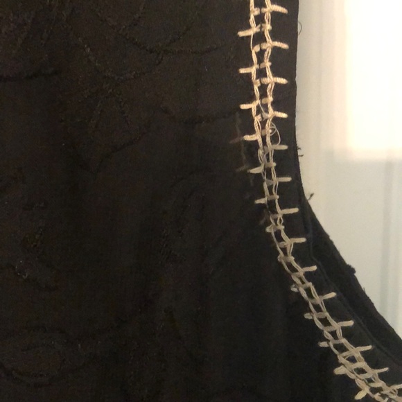 Chicwish Embroidered Floral Sleeveless Black Overlay Dress - Picture 11 of 13